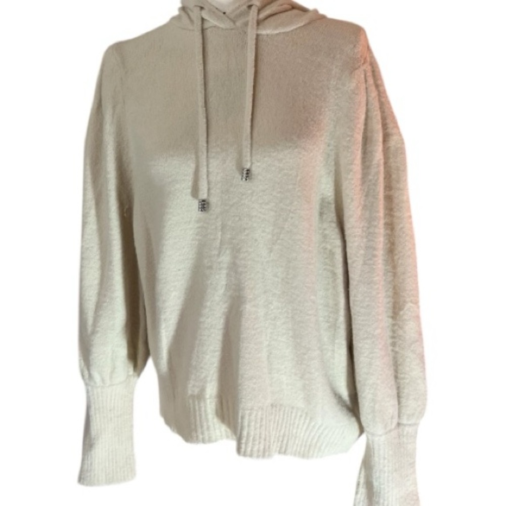 Express Cream Hooded Sweater